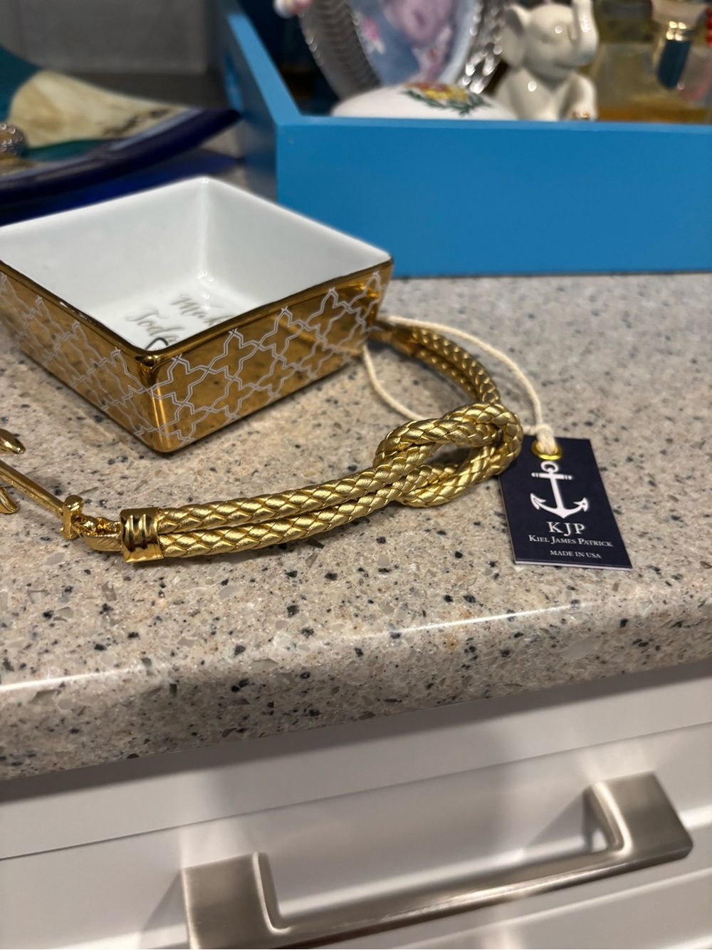Kiel James Patrick Gold Braided Knot Bracelet